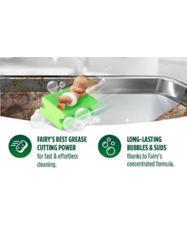 Fairy Original Washing Up Liquid Green with LiftAction | Dishes Grease Cleaner | 320ML | (Pack of 10) - Buy Online on GoSupps.com