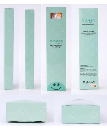 Vicloon 2 in 1 Baby Bottle and Teat Cleaning Brush - Silicone Cleaner for Water Bottles, Glass Cups, and Thermoses | Yellow Penguin - Buy Online on GoSupps.com