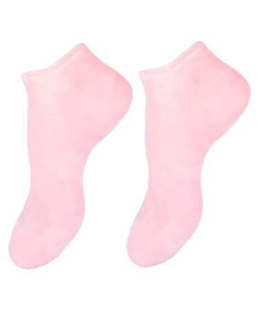 Beavorty 2 Pairs Sock Spa Soften Moisturizing Foot Silicone Gel Foot Stocking Skin Soles Moisturing Foot Moisturizing Heel Sleeves Humidor Gel Pink Sole Pad Sebs Moisturize Women's