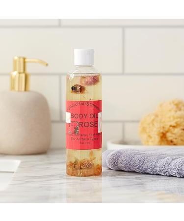Organic Hair Solution | Rose Nourishing Body Oil | Plant-Based Moisturizer & Hydrating Massage Oil for Dry Skin | 8 oz Radiant Glow - Buy Online on GoSupps.com
