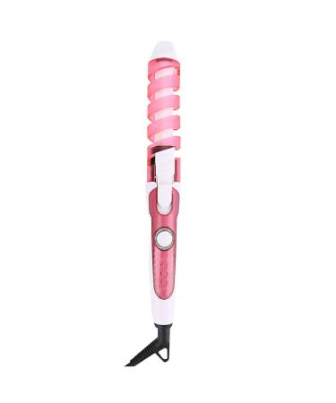 Electric Hair Curler Portable Hair Salon Spiral Curl Ceramic Curling Hair Curler Curling Wand Small Hair Straightener (H One Size) One Size H