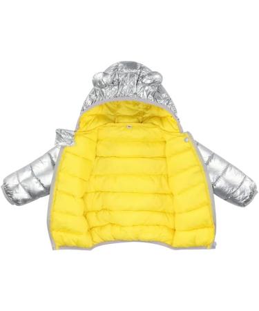 Baby Winter Hooded Puffer Jacket - Silver 100cm to 110 Lightweight Outerwear - Buy Online on GoSupps.com