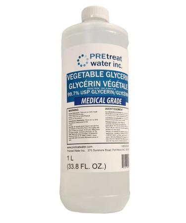 Vegetable Glycerin 1 Liter 99.7% Pure USP Medical Kosher Food and Pharmaceutical Grade Used for Skin Hair Food Crafts DIY Soaps and Various Other Applications