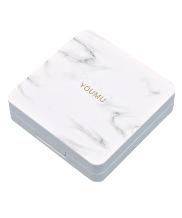 JECOMPRIS mini container case container contact lens tank lensetui case white eyes mini container cleaning kit square stand