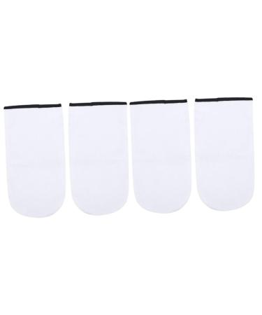 Beavorty 4 Pairs wax gloves skin care gloves gel gloves cold gloves soft cotton gloves for sleeping bath gloves hand treatment mitts moisturizing hand gloves hand wax white mittens