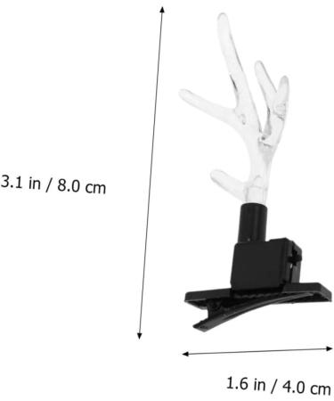 Beaupretty Party Hair Clip Antler Glow Hair Clip party hairpin hairclip hair barettes hairpin hair clip barrettes hair clip Acrylic antlers child white Antlers Hair Clip - Buy Online on GoSupps.com