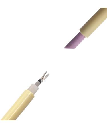 Lurrose 2pcs Stone Sanding Nail File Cuticle Trimmer Remover Pusher Dead Skin Callus Removal Fork Practical Nail Art Buffing Tools - Buy Online on GoSupps.com