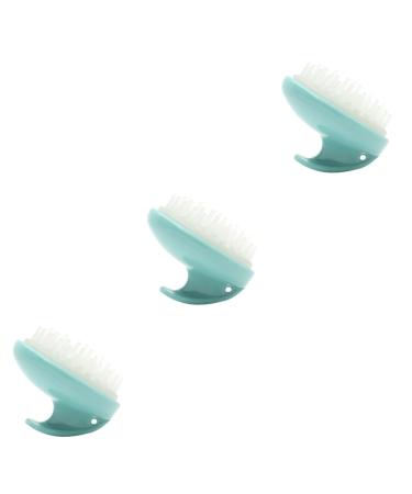 Frcolor 3 STK hair scalp shampoo brushed head skin massage devices hairbrush made of silicone headbrush made of silicone soft shampoo brush massage comb dandruff removal