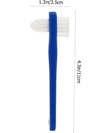 Healeved Denture Brush Dual Head 3pcs - Small Hard Denture Cleaner Toothbrush for False Teeth - Denture Care Tool - Buy Online on GoSupps.com