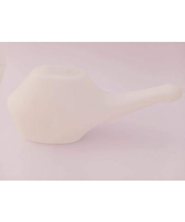 Leak Proof Neti Pot Set - 230ml Ceramic & 150ml Plastic | Comfortable Grip, Microwave & Dishwasher Safe | Natural Sinus Relief Treatment - White - Buy Online on GoSupps.com