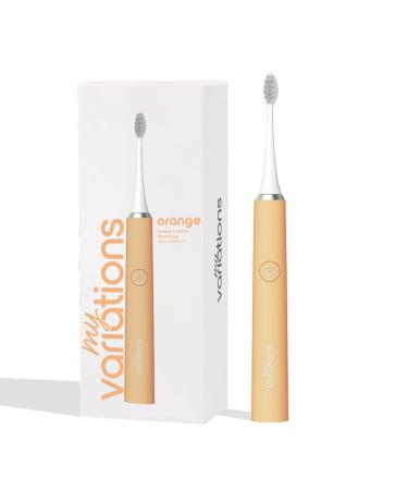 My variations - electrical sound toothbrush - rechargeable - 1 month battery - 5 cleaning modes - integrated timer for 2 minutes - 1 handle and 1 brush (orange)