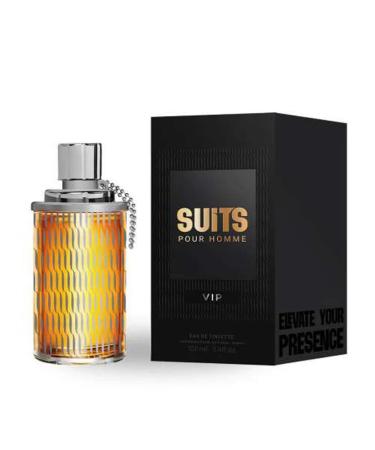 SUITS POUR HOMME VIP EAU DE TOILETTE 3.4 FL. Oz. Leather fragrance for men - Buy Online on GoSupps.com