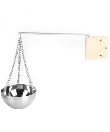 Sauna Aroma Bowl Stainless Steel Spa Essential Oil Bowl with Wood Plate Essential Oil Bowl Sauna Room Accessories