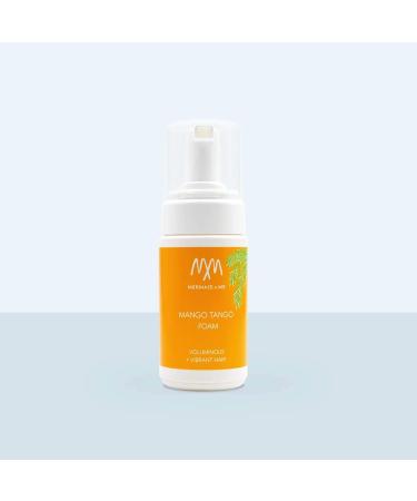 Mermaid + Me Mango Tango Foam (100ml) - Vegan Hair Care Foam - Hair Foam for Volume Fullness & Grip - For Support and Structure - Mango Fragrance