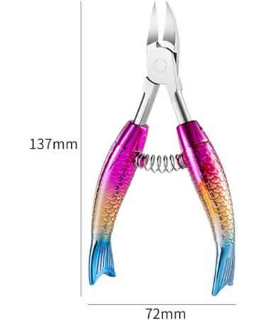 Toe Nail Clippers Dead Skin Remove Thick Nails Ingrown Nail Cutter Mermaid Stainless Steel Mouth Pliers Manicure Tools (Color : Red) - Buy Online on GoSupps.com