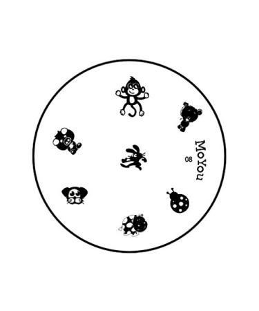 Original MoYou Nail Art Image Stamp Plate Number 08 Manicure Design