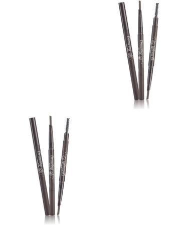 Balacoo 2pcs 2 1 Eyebrow Pencil Black Eyebrow Brush Eyebrow Pencil Brush Written Five Colors To Rotate 1 count (Pack of 1) As Shownx2pcs - Buy Online on GoSupps.com