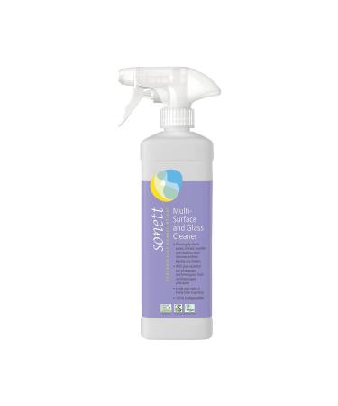 Sonett Organic Multi-Surface and Glass Cleaner 17 fl oz - Thoroughly Cleans panes Mirrors counters (Pack of 1)