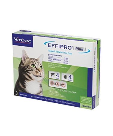 Virbac Effipro PLUS Topical Solution For Cats, 3 Month Supply - Buy Online on GoSupps.com
