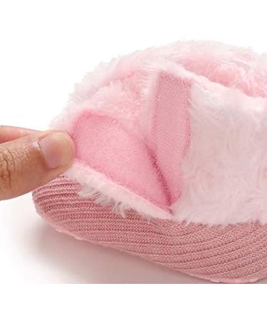 Baby Winter Warm Fleece Bootie | Non-Slip Soft Sole Shoes | Prewalker Boots for Girls Boys | 0-18 Months | Pink - Buy Online on GoSupps.com