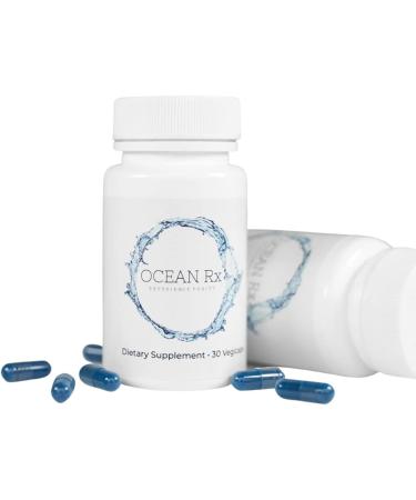 Ocean Rx Organic Pure Blue Spirulina Capsules | Natural Superfood | Prebiotic Phycocyanin Supplement | Healty Skin, Oral Health, & Wound Recovery | 30 Serving Bottle - Buy Online on GoSupps.com