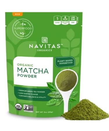 Navitas Organics Matcha Powder, 3oz. Pouch  Premium Culinary Grade, Organic, Non-GMO, Gluten-Free
