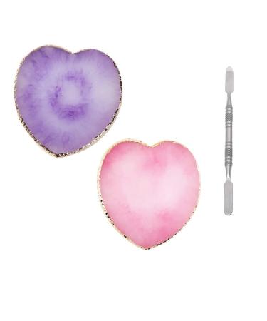 2 pieces Herat Phnom Penh Harz-Nail Art Palette nail art-gel nail polish palette nail art malpaletting with a stirring rod nail part display tool cosmetic make-up mixed color palette platter