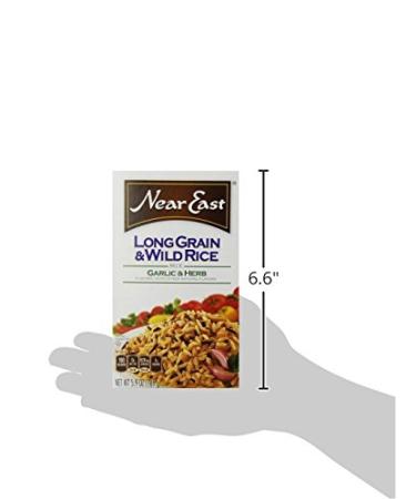 Near East Long Grain & Wild Rice Mix - Garlic & Herb 5.9oz - Authentic Mediterranean Flavors - Buy Online on GoSupps.com
