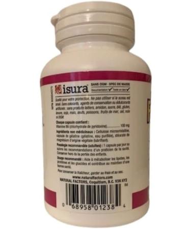 Natural Factors B6 100 mg 90 Caps - Buy Online on GoSupps.com