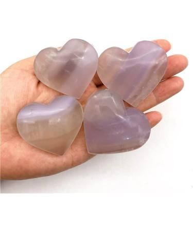 1PC Natural Fluorite Heart Shaped Quartz Crystal Home Decoration Palm Stones Natural Stones and Crystals Stone Mineral Specimen - Buy Online on GoSupps.com
