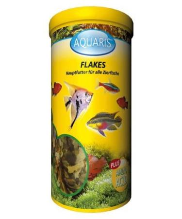 AQUARIS FLAKES - AQUARIUM FISH FOOD - 1 LITER / 180g