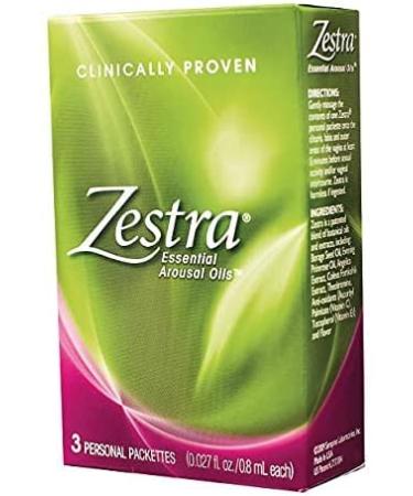 Zestra Feminine Aroma Oil 3 Single Dose Packets