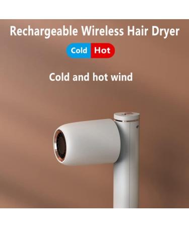 Cordless Hair Dryer Battery Operated Hair Dryer Rechargeable Portable Hairdryer for Indoor Outdoor Camping Tourism - Buy Online on GoSupps.com