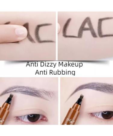 Magic Eyebrow Pencil 3D Waterproof Microblading Eyebrow Pencil Contouring Pen 4 Tipped Precise Brow Pen Fine Stroke Microblading Natural Eyebrow Pencil Natural (Black) - Buy Online on GoSupps.com