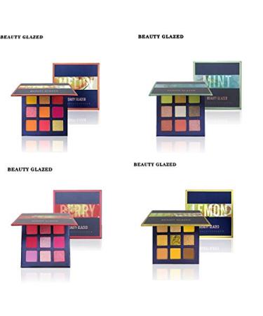 Beauty Glazed 9 Colors Shine Diamond Eyeshadow Palette - Waterproof Shimmer & Glitter Make-up #09 Lemon | Professional Nude Pigments for Flawless Looks - Buy Online on GoSupps.com