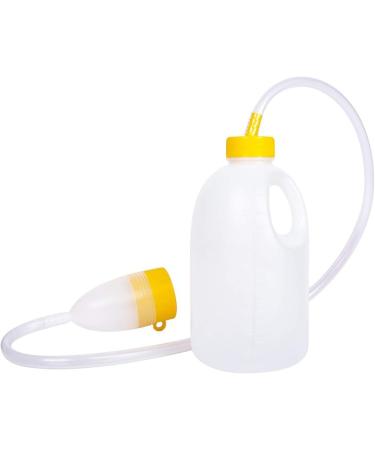 Pee Bottle Male Portable Urinal Pee Bottle Male Portable Urinal TravelMaleBedUrinal-Yellow-PeeBottleNightDrainageContainerUrineCollectorwithTubeforMen1700ML Onecolor