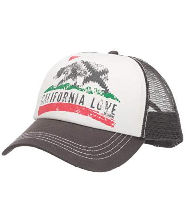 Billabong Women's California Love Pitstop Adjustable Trucker Hat One Size Charcoal Grey