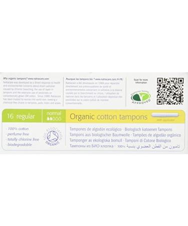 NATRACARE Organic Regular Tampons with Applicator - 16 Count x 3 Pack - Buy Online on GoSupps.com