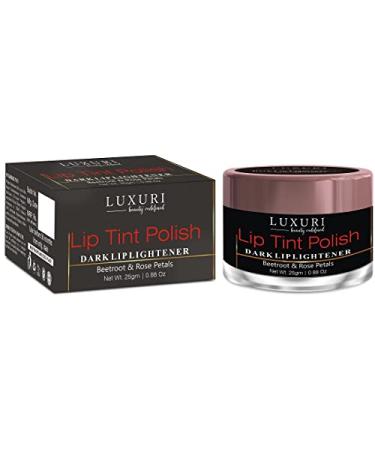 LUXURI Lip Tint Polish - Dark Lip Lightener & Scrub for Dry Chapped Lips with Beetroot & Rose Petals | Lip Care for Men & Women | 25 gm - Buy Online on GoSupps.com