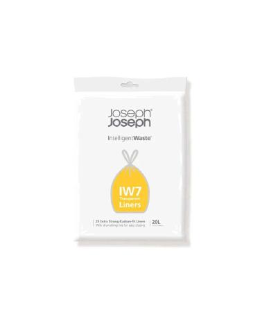 Joseph Joseph 30119 IW7 20-litre bin liners (pack of 20) -Transparent Clear Standard 1 piece (pack of 1) Clear