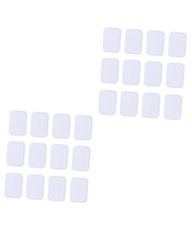Beaupretty 60 STK Gelpads for Bolltoner replacement gelpads for abdominal stimulators Hydrogel adhesive accessories fitness devices white MX2PCS whiteX2STK