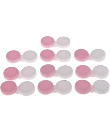 Sharplace Travel Lens Case Box - 10 Set Pink Non-Transparent Holder for Contact Lenses - Ideal for Travel & Storage - Buy Online on GoSupps.com