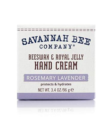 Savannah Bee Company Beeswax Hand Cream 3.4oz Jar. (Original Resemary-Lavender)