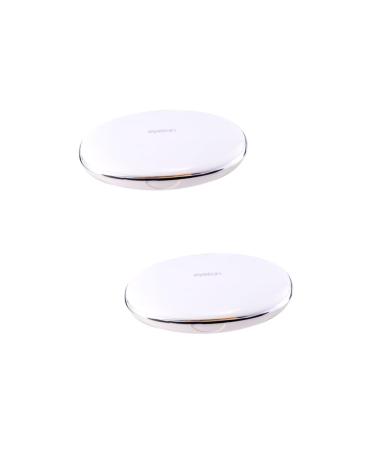 PartyKindom Cleaning Kit 2-Box Companion Box For Contact Lenses Mirror Film Invisible White Container Case