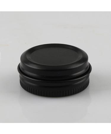 Zeoabsy 10pcs 15ml Matt Black Aluminum Jars Empty Round Doses with Screw Lid for Cosmetics Candles & Ointments + 5 Spatulas & 1 Label - Buy Online on GoSupps.com