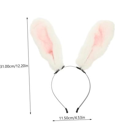 Didiseaon Animal Ear Headband Cosplay Party Costume Party Rabbit Hair Hoops Animal Hair Clips Rabbit Costume Headband Stuffed Bunny Rabbit Hair Pin Bunny Cosplay Headband White Plush - Buy Online on GoSupps.com