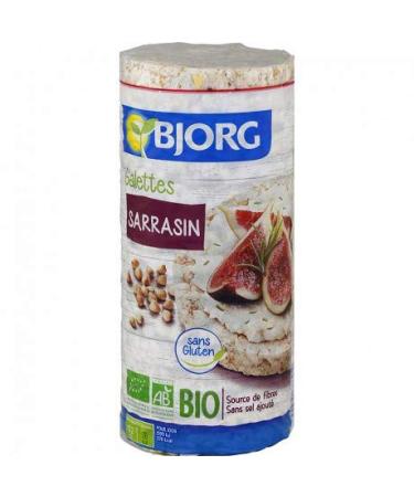 BJORG - Organic Salt-Free Buckwheat Cakes Gluten-Free 130G - Pack of 4 - free delivery