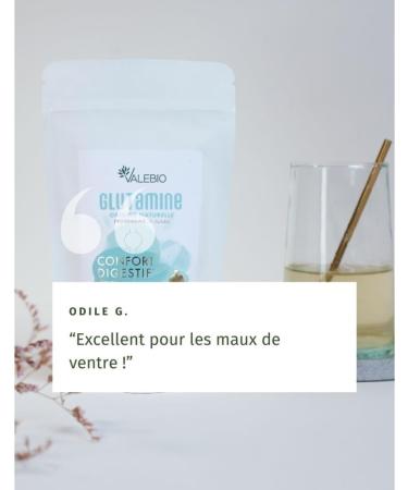 L Glutamine | 3000mg/dose | Muscle Recovery and Gut Health | Anti-inflammatory (Turmeric & Zinc) | Peach Taste Vegan and Made in France | 100g Powder | Valebio - Buy Online on GoSupps.com