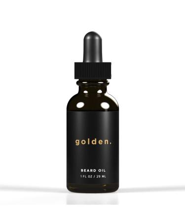 Golden Grooming Co. Beard Oil for Men - Nourishing & Organic Beard Moisturizer - Organic Oil for Beard Growth - All-Natural Formula with Vitamin E - Smooth and Soft Beard - 1 fl oz