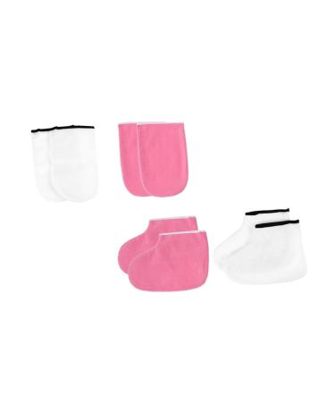 Beaupretty 2 Ensembles Mitaines De Bain La Paraffine Et Couvre-pieds Pour Soins Spa Des Mains